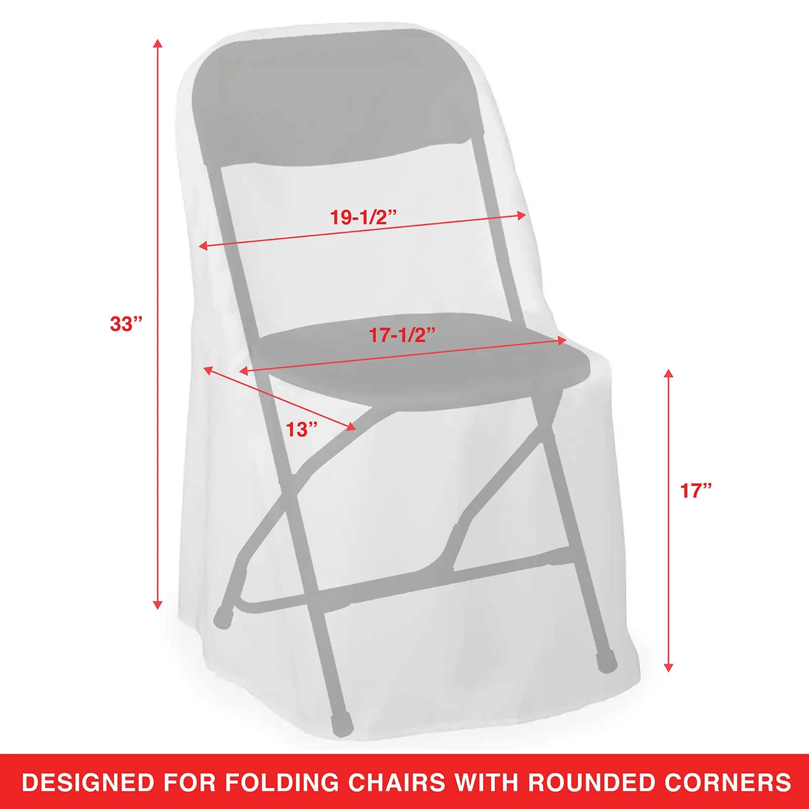 10 Elegant Wedding/Party Folding Chair Covers - Polyester Cloth