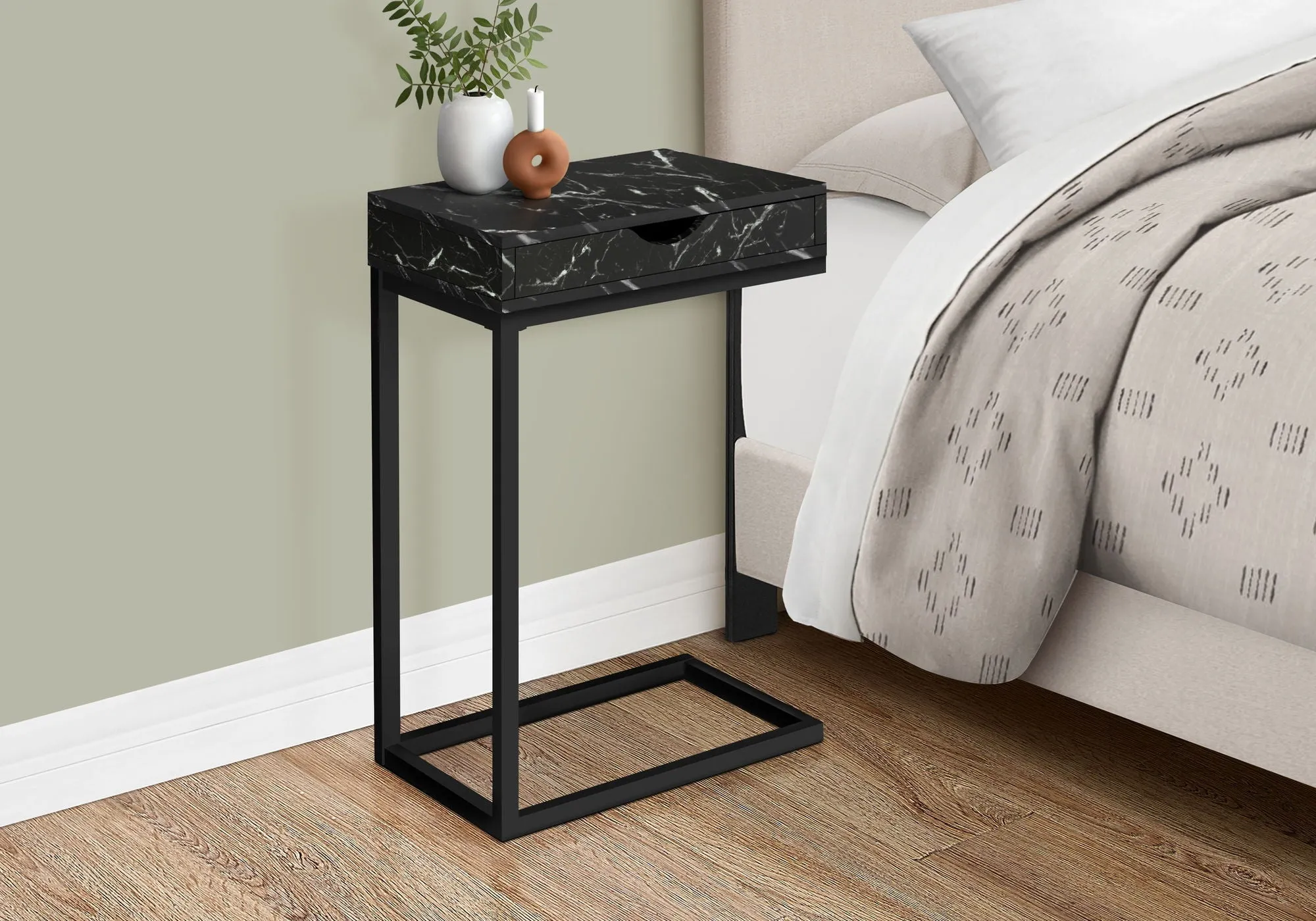 Accent Table, C - Shaped Contemporary & Modern Elegant Design by Couch.com