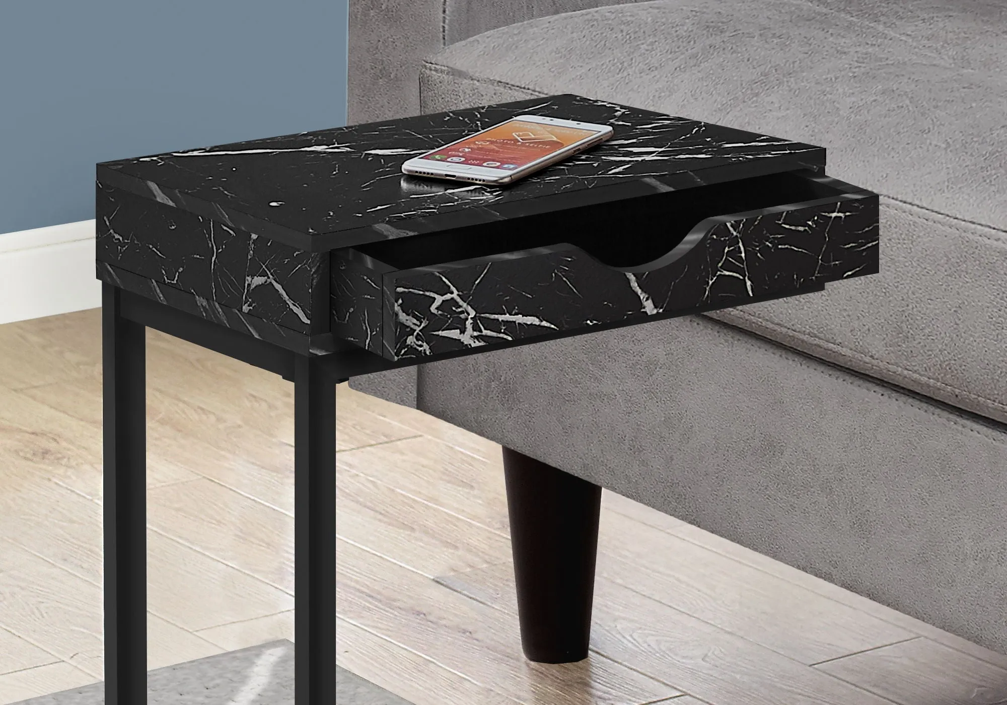 Accent Table, C - Shaped Contemporary & Modern Elegant Design by Couch.com
