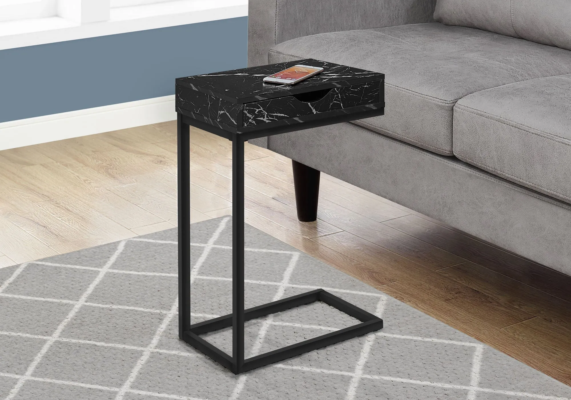 Accent Table, C - Shaped Contemporary & Modern Elegant Design by Couch.com