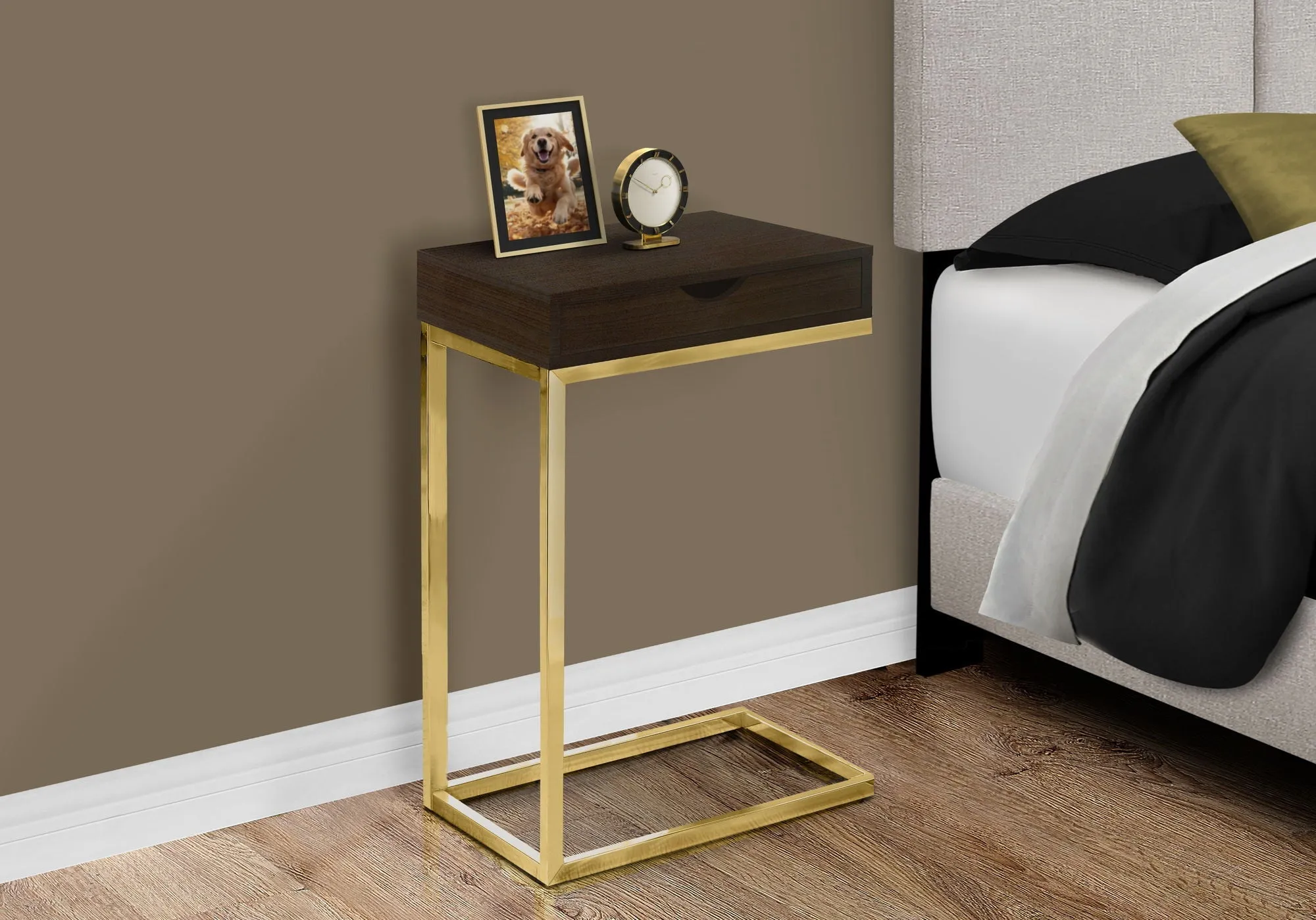 Accent Table, C - Shaped Contemporary & Modern Elegant Design by Couch.com