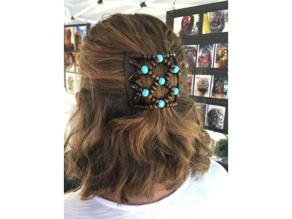 African Butterfly Chameleon Hair Comb - Dupla Black 28
