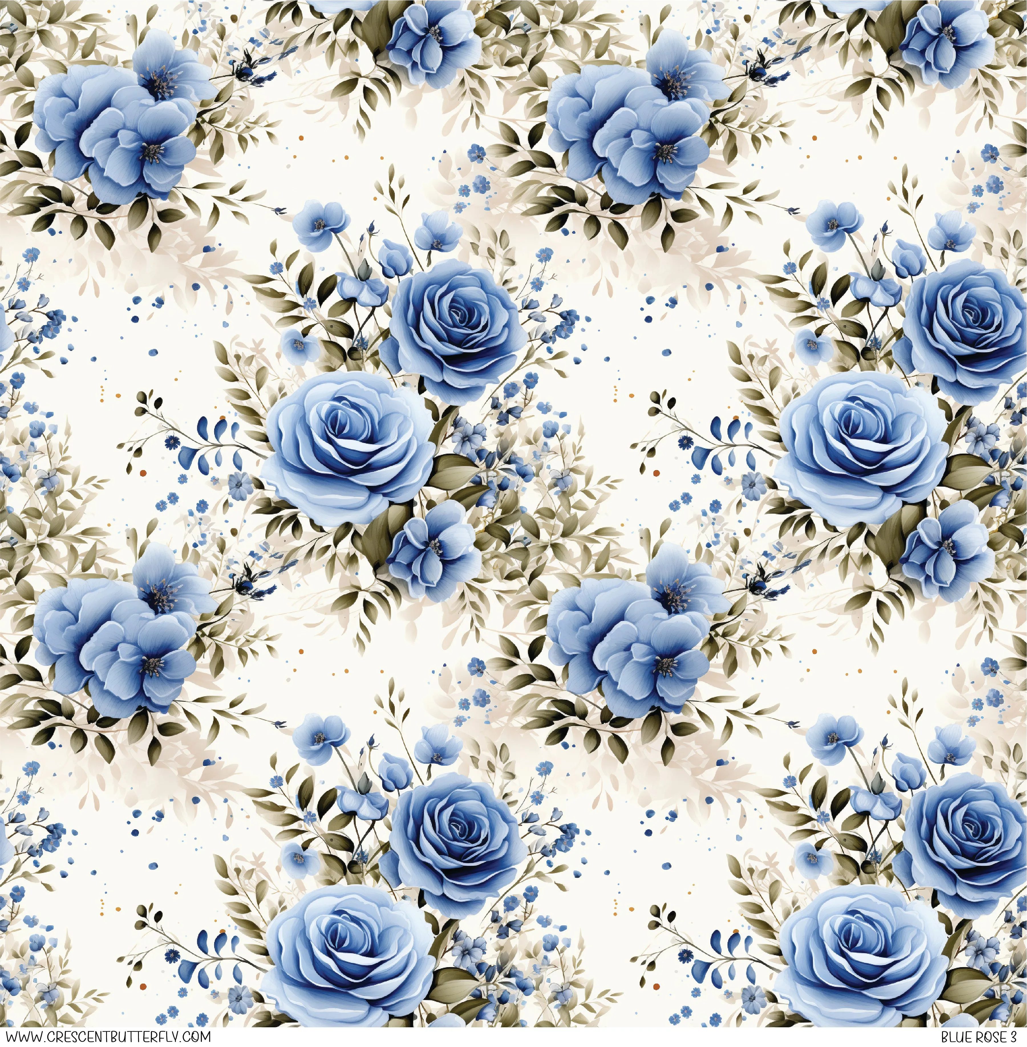 Blue Rose 3 Printed Vinyl Sheet/Wrap