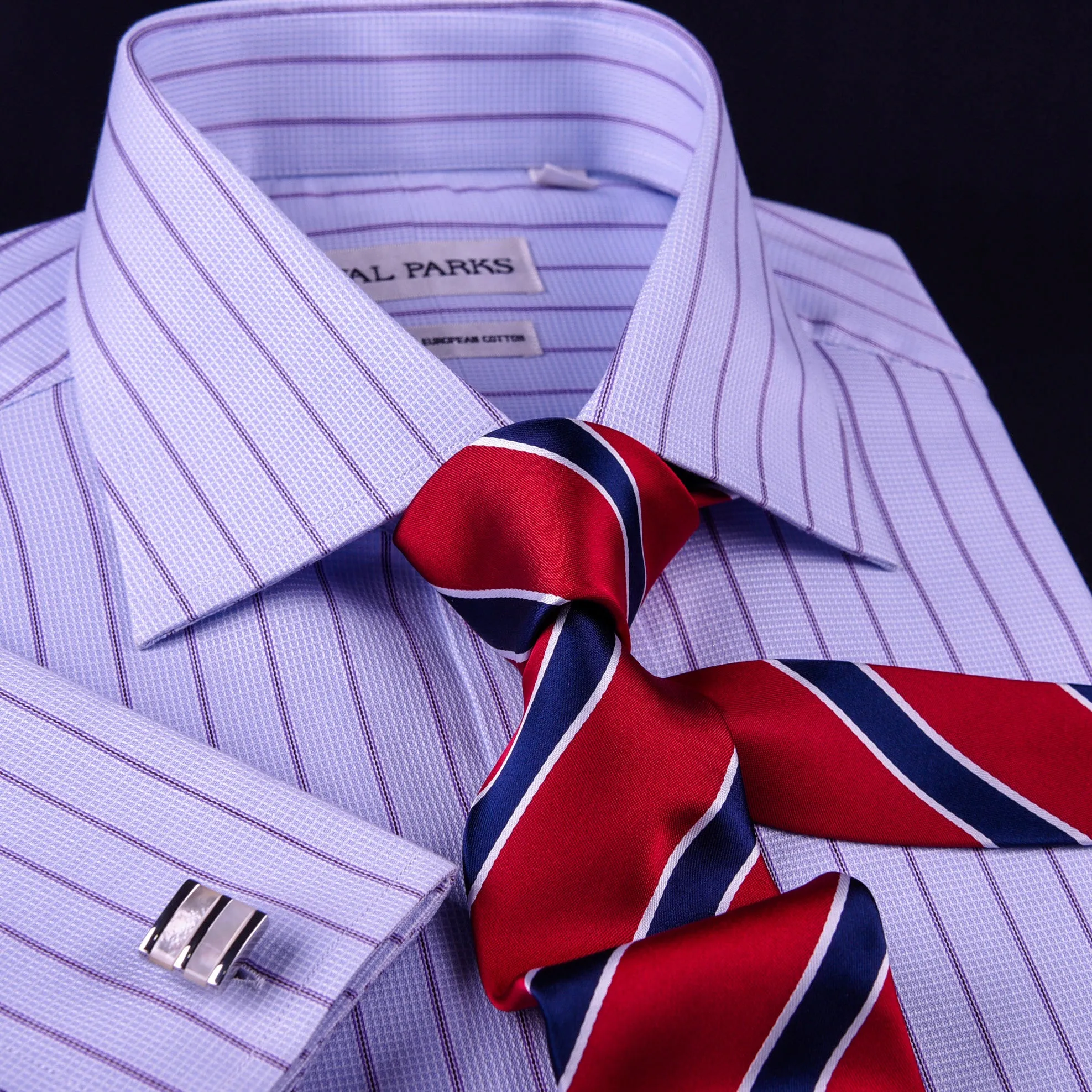 Blue Striped Dress Shirt Formal Business Designer Stripes Stylish Fashion