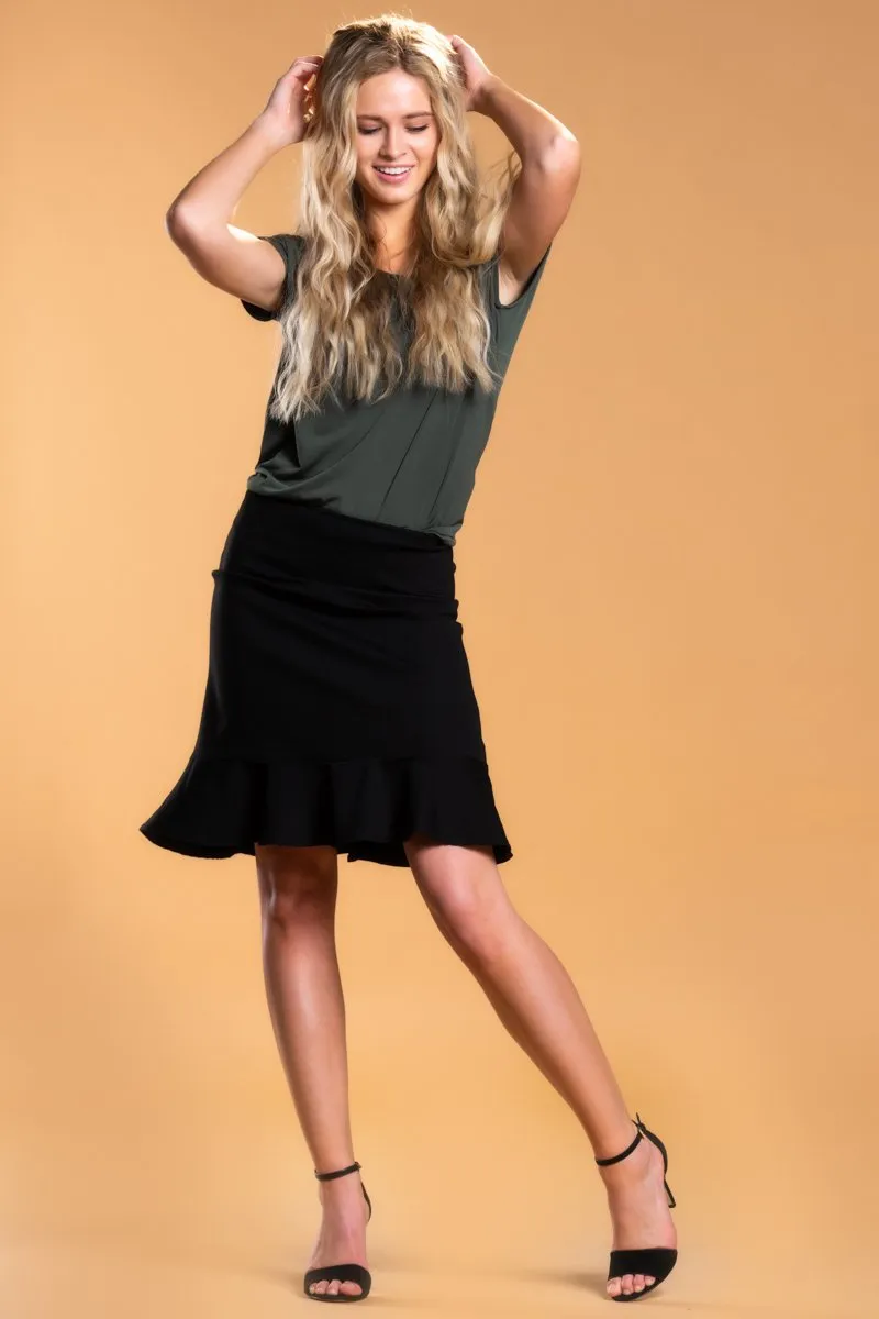 Brigitte Brianna Ruffle Hem Skirt