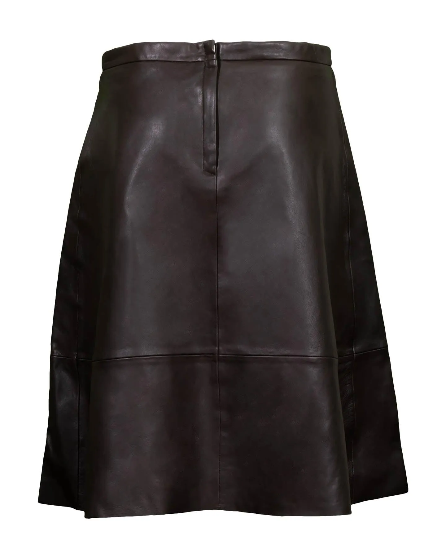 Cassis Leather Skirt