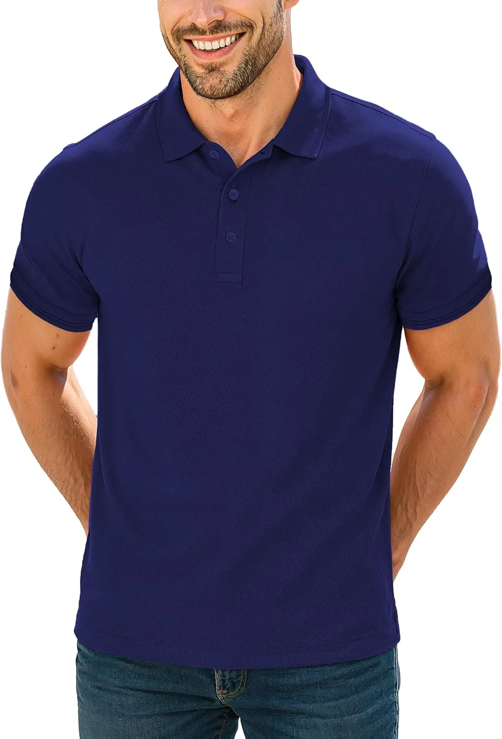 Decrum Mens Polo Shirts Short Sleeve Casual Collared Golf Polo Shirts for Men