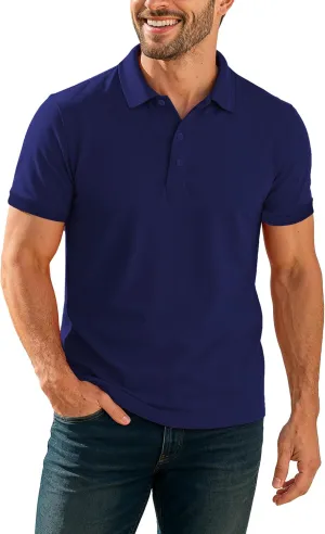 Decrum Mens Polo Shirts Short Sleeve Casual Collared Golf Polo Shirts for Men