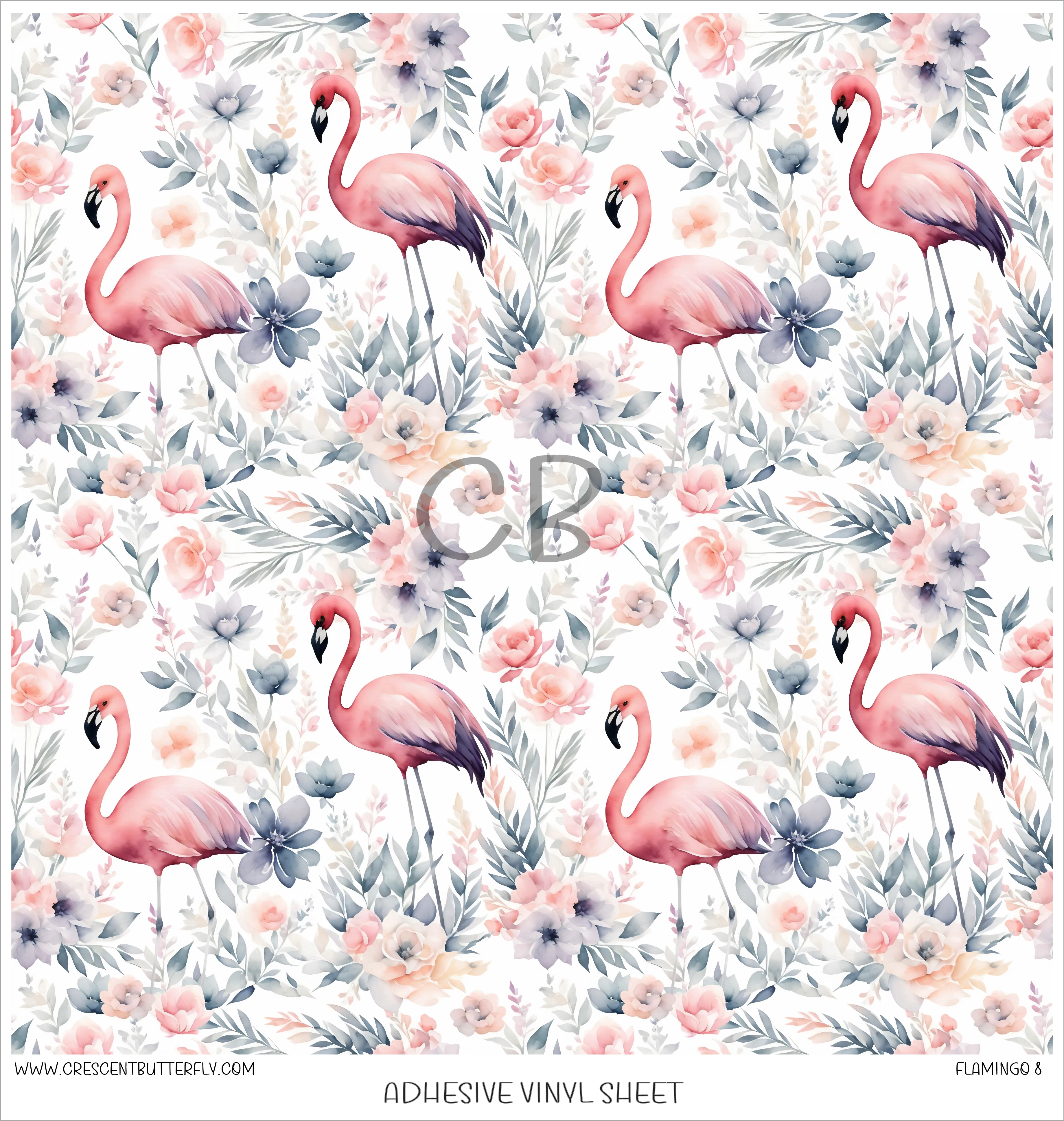 Flamingo 8 Printed Vinyl Sheet