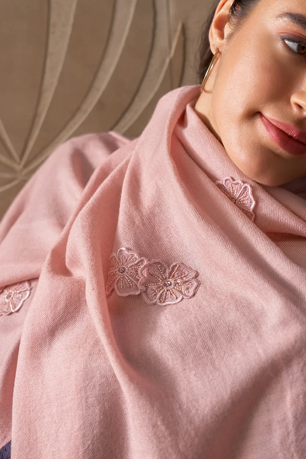 Flower Shower | Embroidered Wool Silk Stole (Copy)