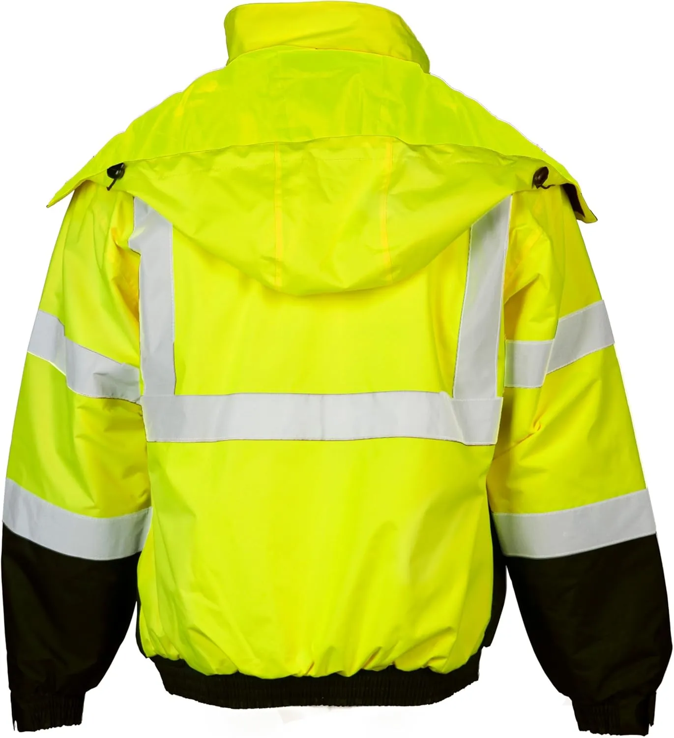 Kishigo Bomber Jacket, Men's, Black, XX-Large, Modern Bomber, High-Visibility Work Coat, Waterproof, All Seasons