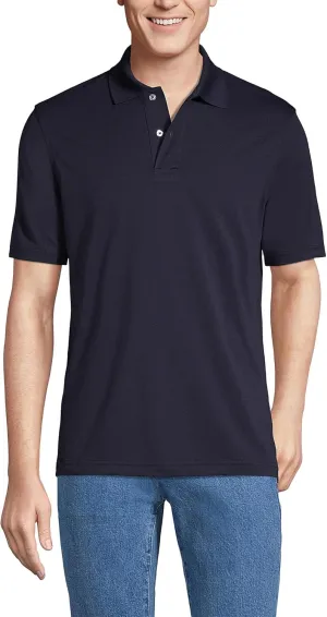 Lands' End Men's Short Sleeve Polyester Polo