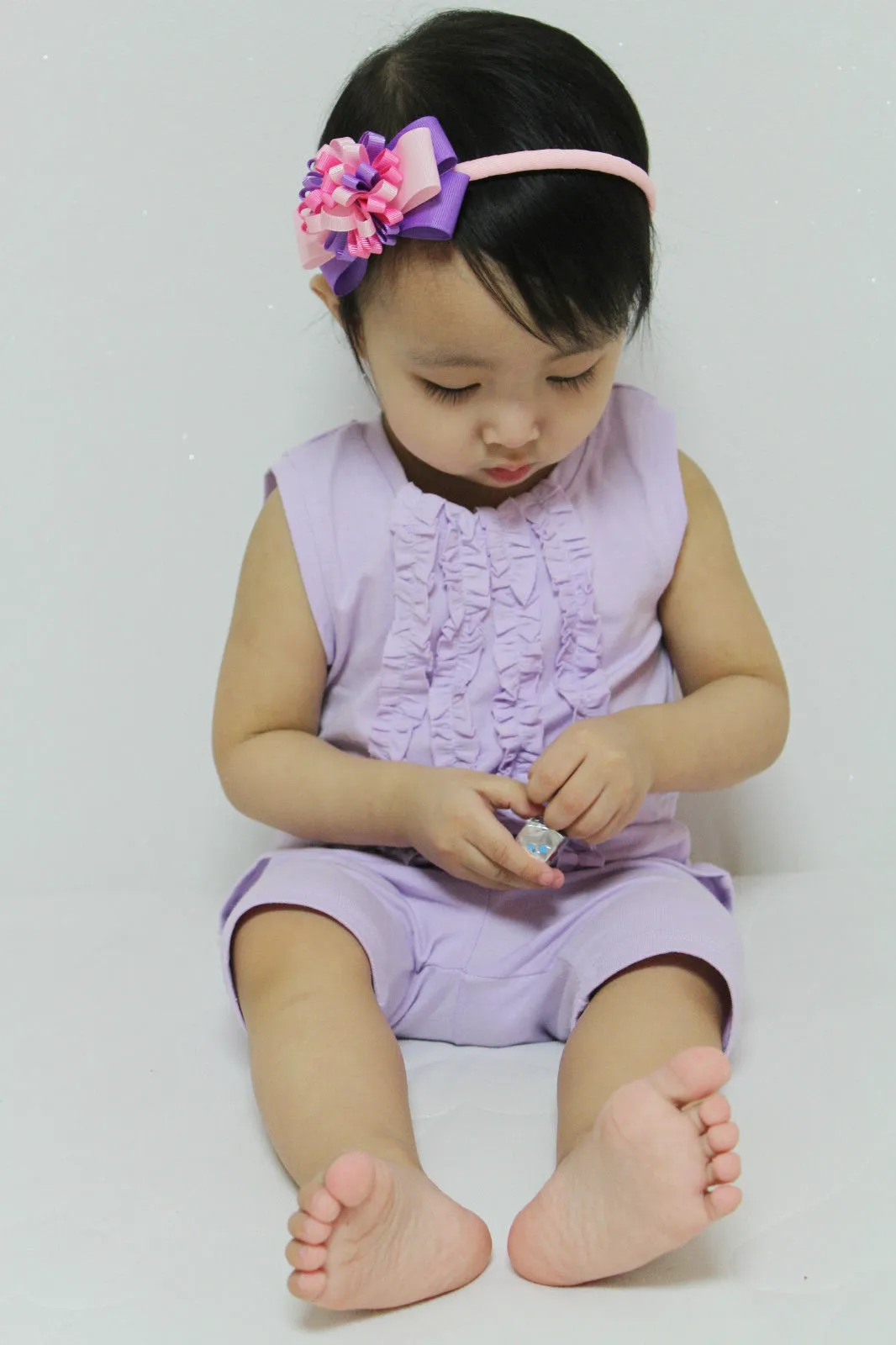 Light Purple Cotton Knee Leggings