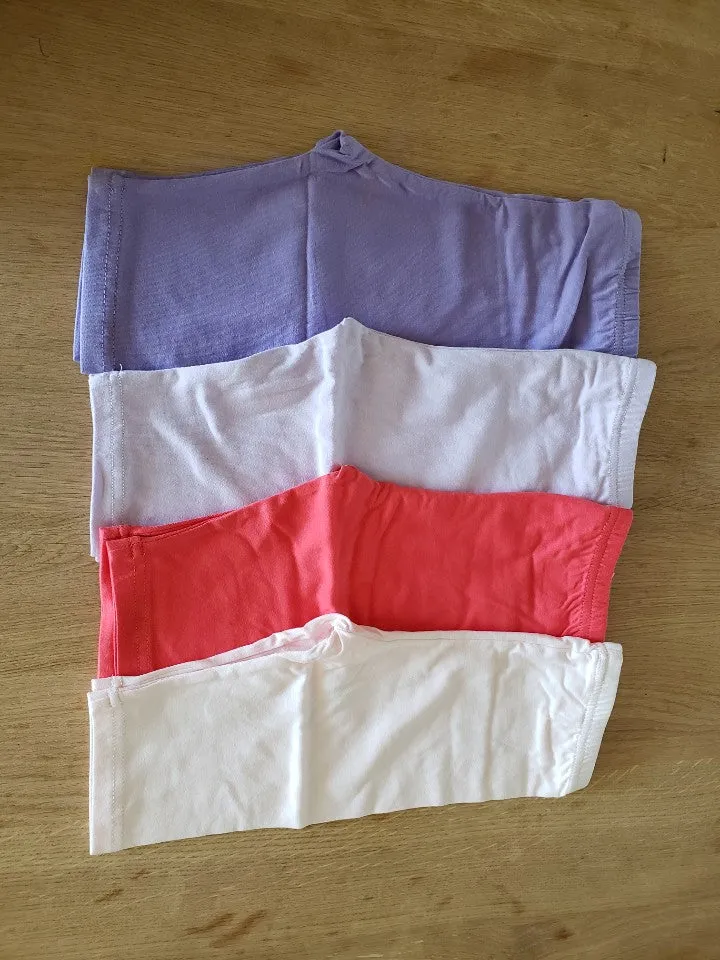 Light Purple Cotton Knee Leggings