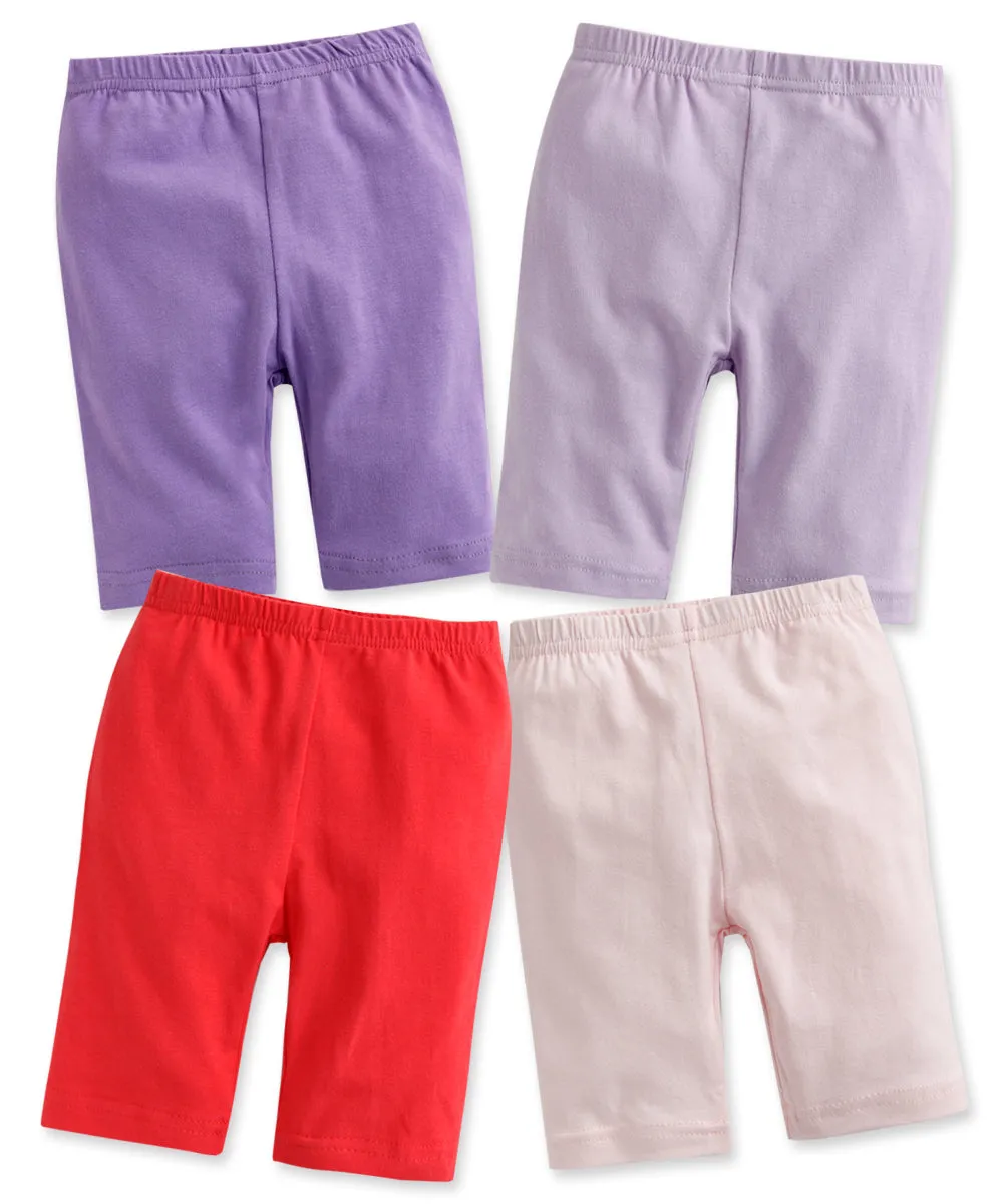 Light Purple Cotton Knee Leggings