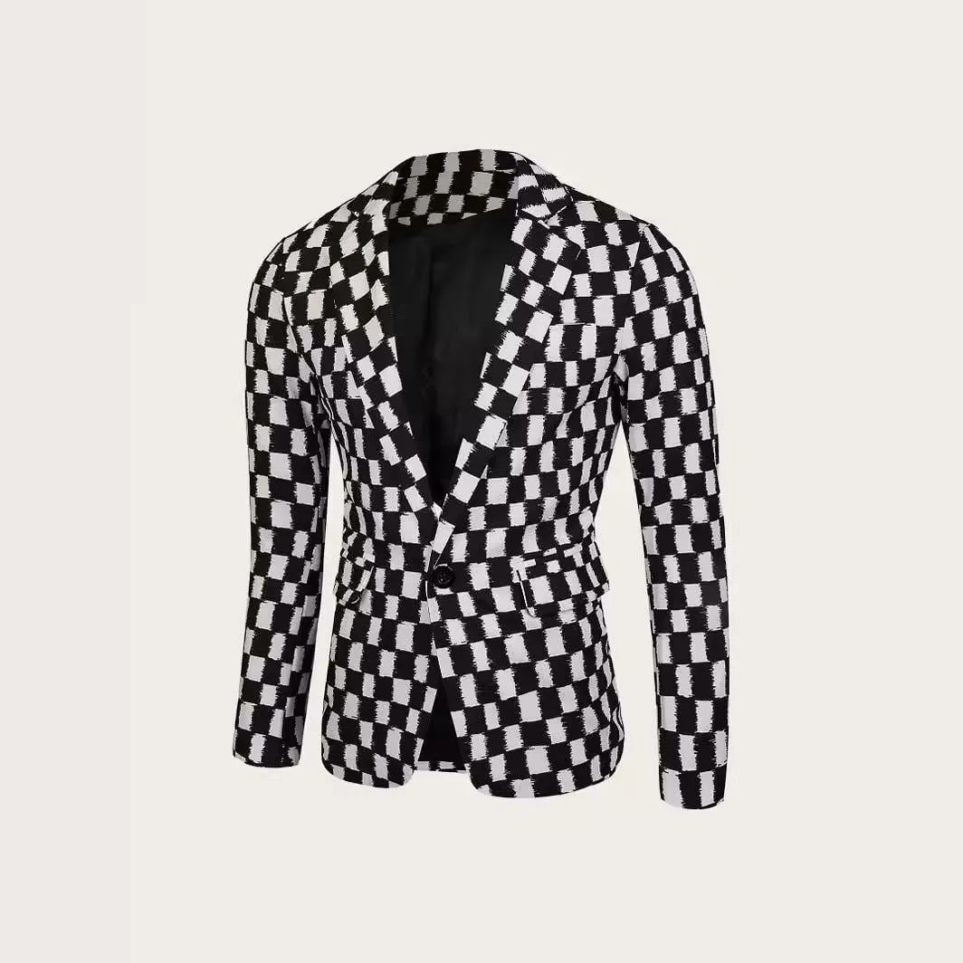 LovelyRLovely Hound Stooth Slim-fit Plaid Jacket
