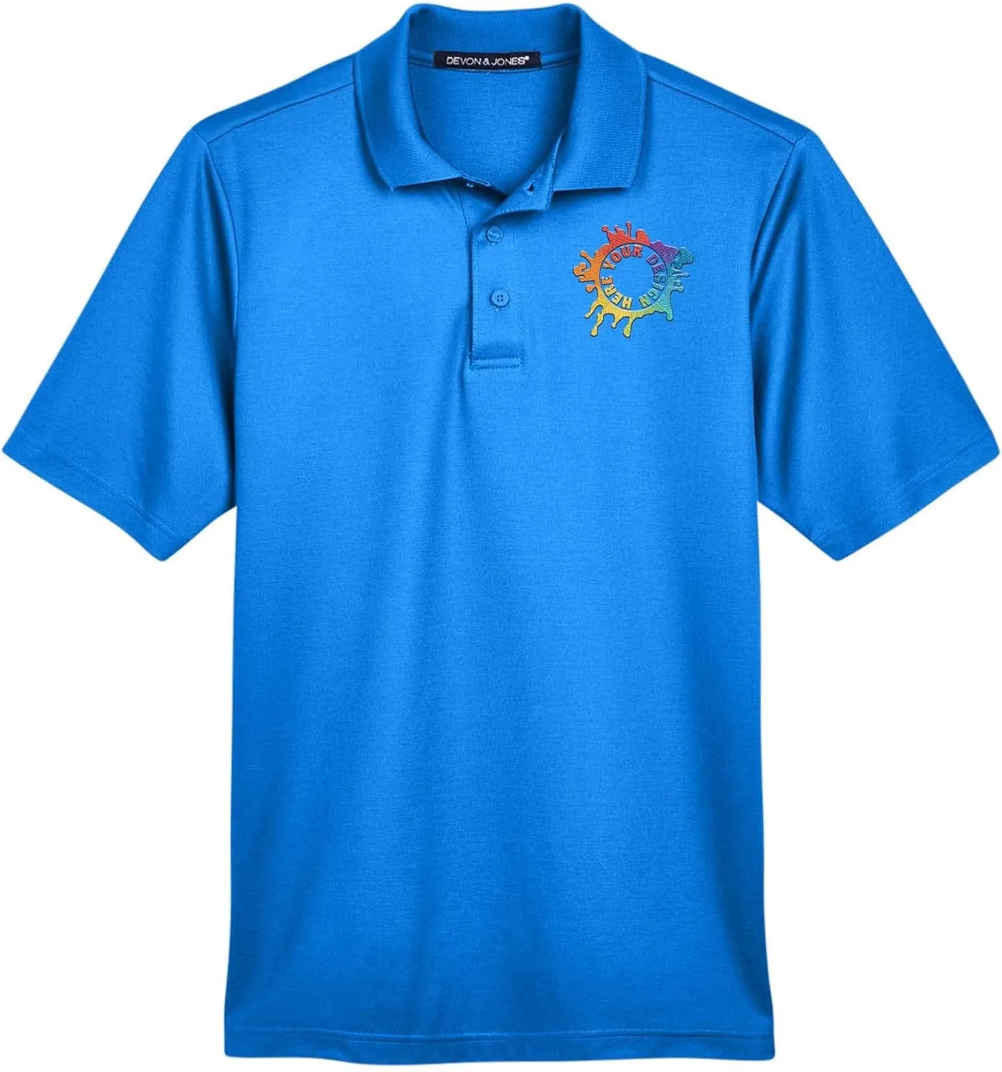 Mato & Hash Custom Embroidered Polo with Your Logo Here | Men's and Women's Polo for Business | Performance Plaited Polo