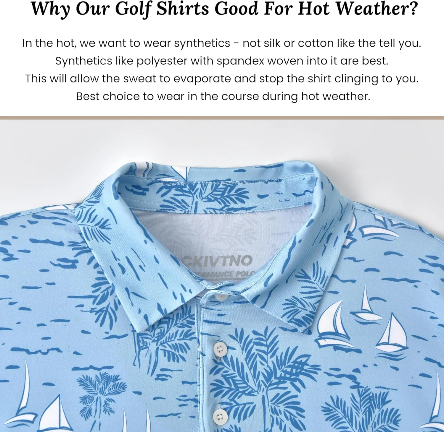 Mens Cool Crazy Funny Printed Golf Polo Shirts Summer Stretchy Dry Fit Short Sleeve Performance Shirts