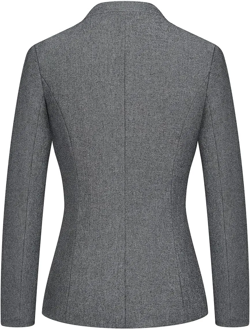 MODFUL Women's Business Pant Suit Set 2 Piece Slim Fit Blazer Jacket One Button Buckle Closure Lady Work Suit for Office