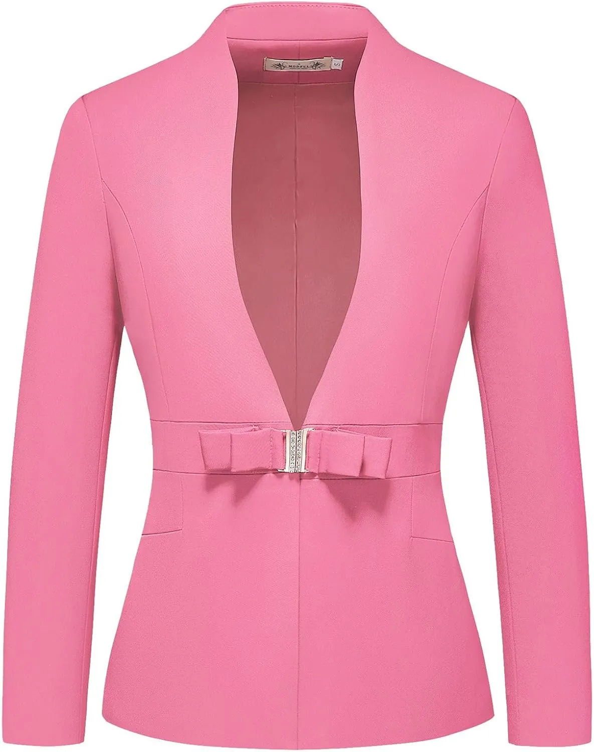 MODFUL Women's Business Pant Suit Set 2 Piece Slim Fit Blazer Jacket One Button Buckle Closure Lady Work Suit for Office