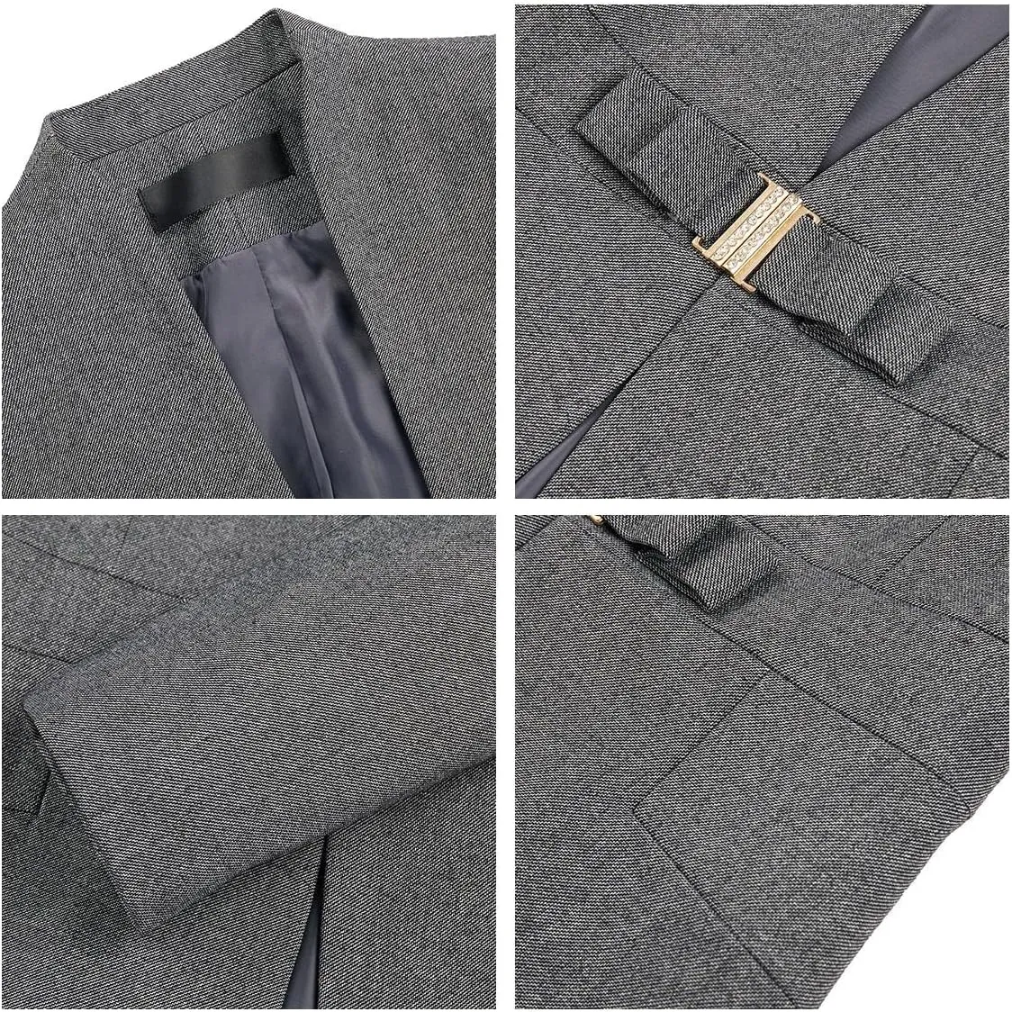 MODFUL Women's Business Pant Suit Set 2 Piece Slim Fit Blazer Jacket One Button Buckle Closure Lady Work Suit for Office