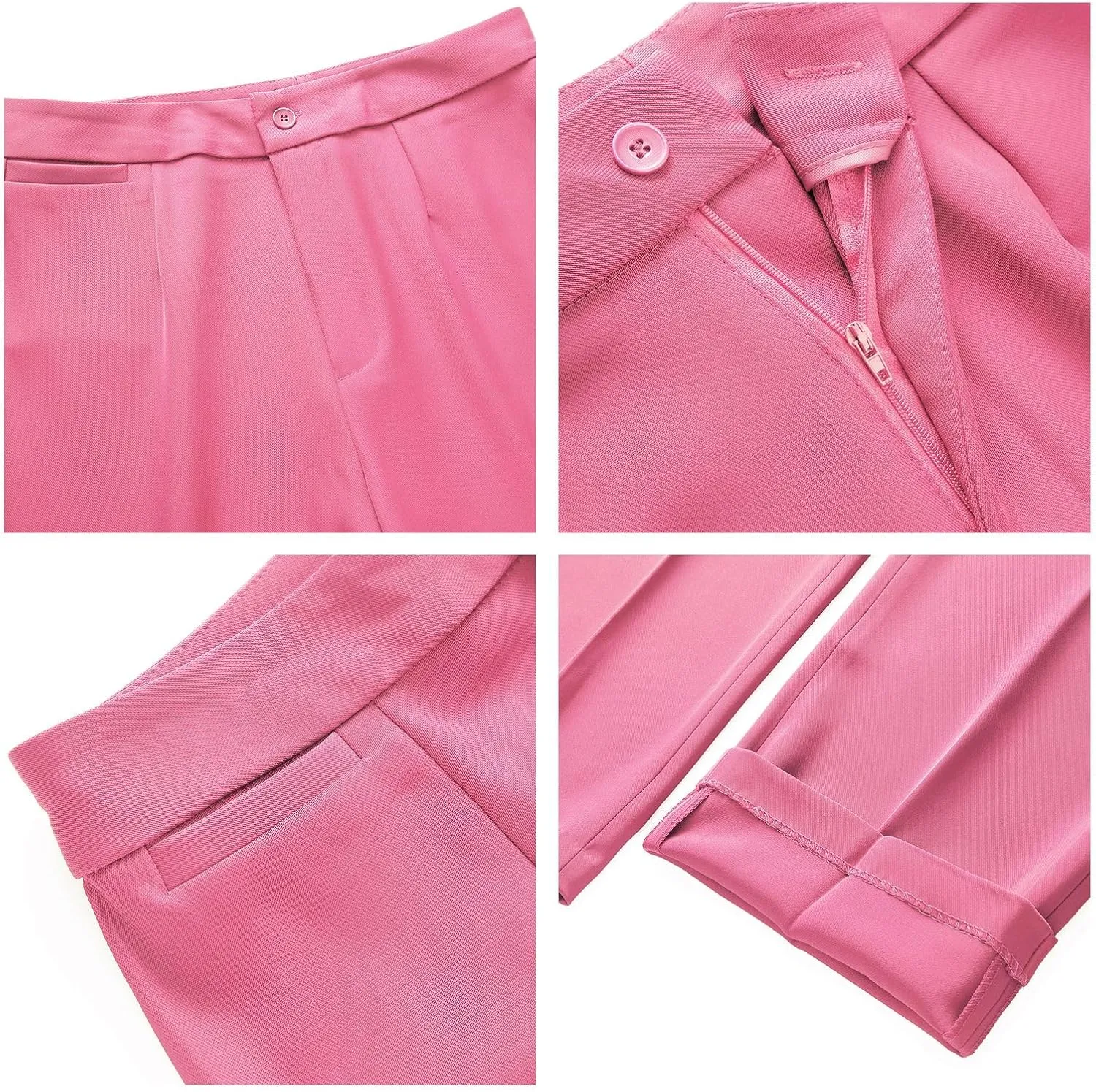 MODFUL Women's Business Pant Suit Set 2 Piece Slim Fit Blazer Jacket One Button Buckle Closure Lady Work Suit for Office