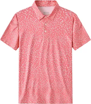 NianEr Mens Cool Crazy Funny Golf Polo Shirts Summer Dry Fit Short Sleeve Performance Moisture Wicking
