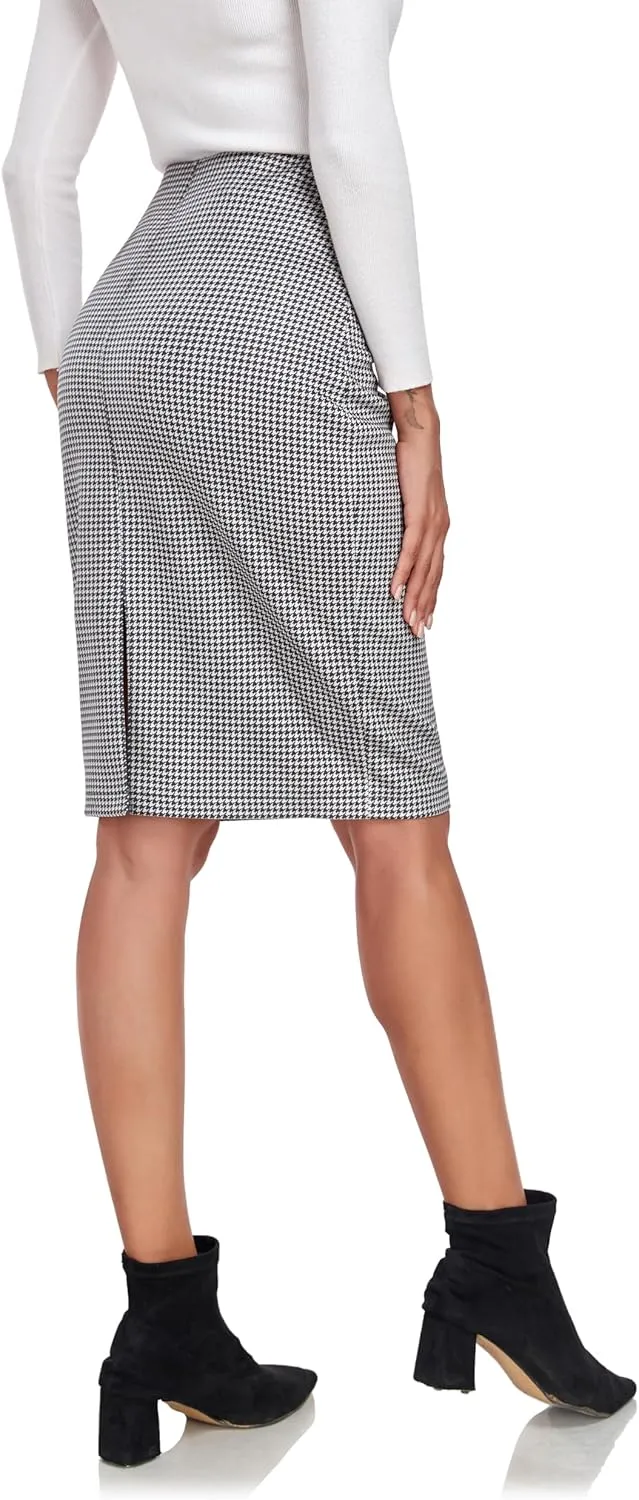 ODCOCD Women's Faux Suede Pencil Skirt
