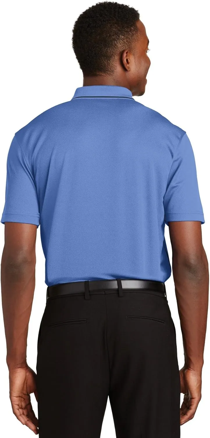 SPORT-TEK Men's Dri Mesh Polo with Tipped Collar and Piping