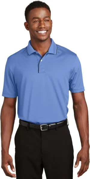 SPORT-TEK Men's Dri Mesh Polo with Tipped Collar and Piping