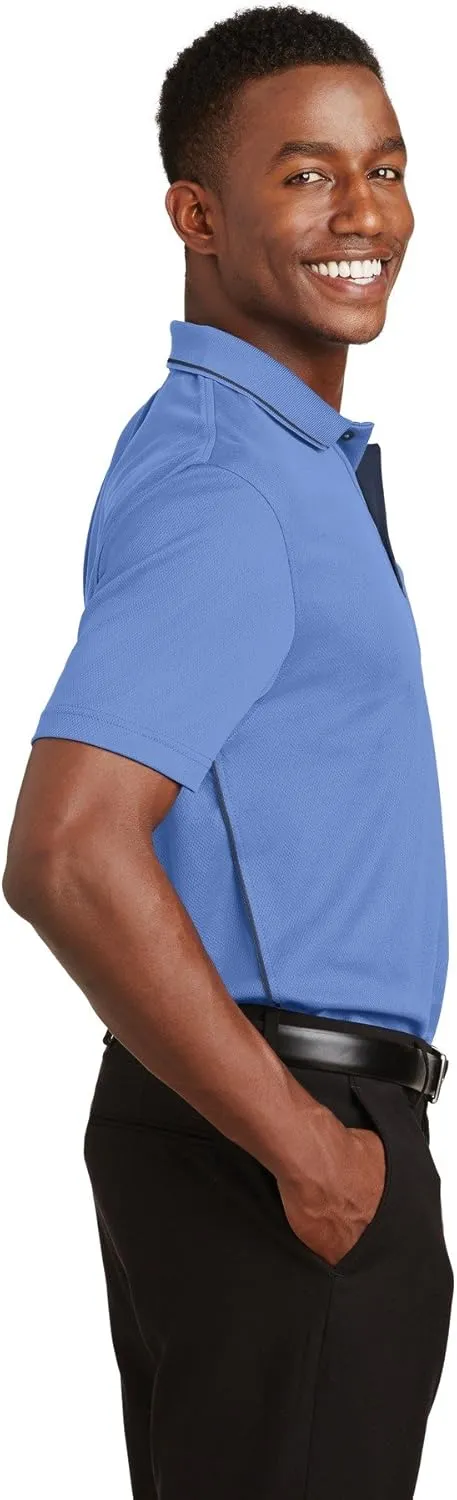 SPORT-TEK Men's Dri Mesh Polo with Tipped Collar and Piping