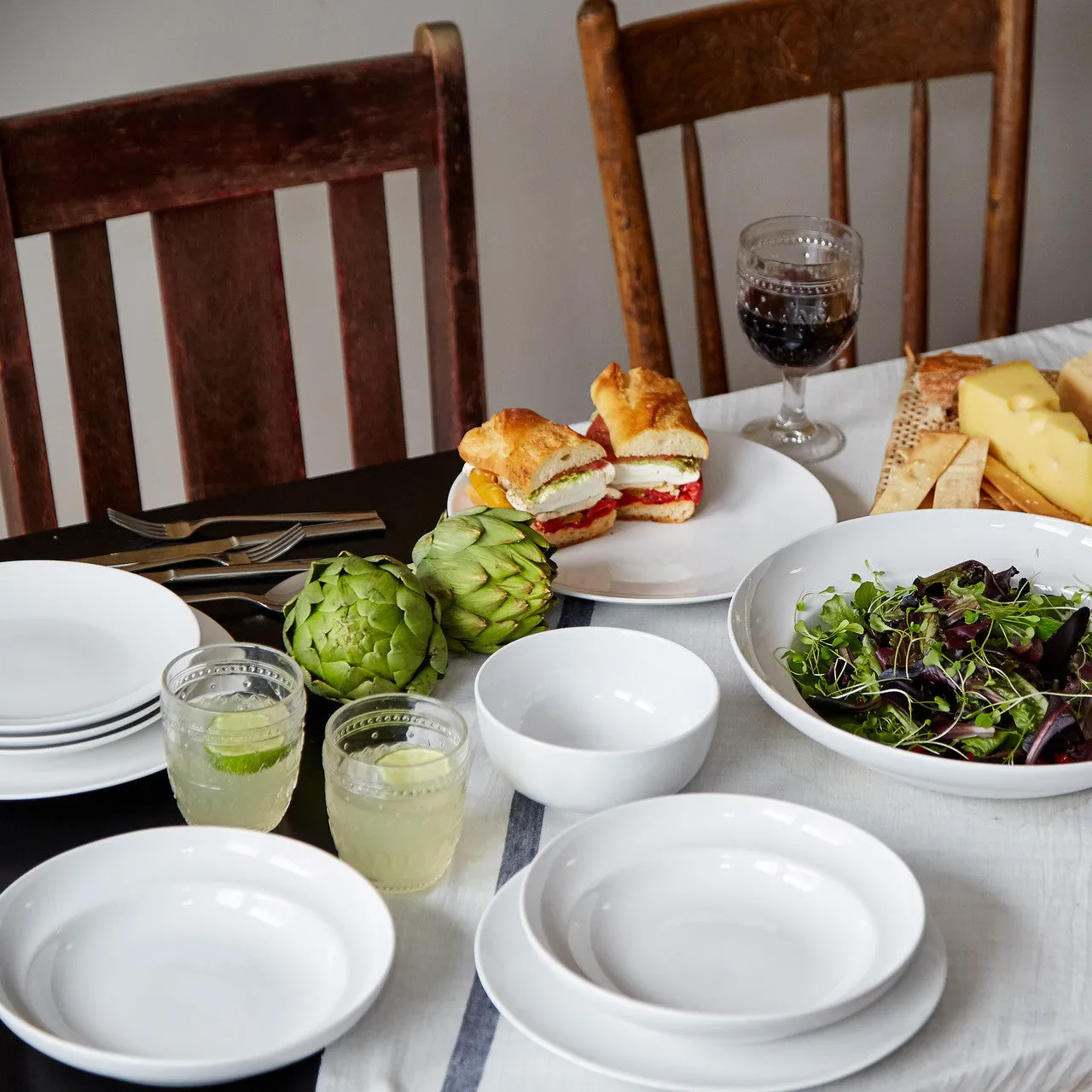 White Essential 4 Piece  9" Pasta Bowl Set